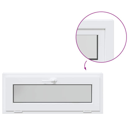 Okeno Do Suterénu Risor 110 X 40 Cm Pvc A Sklo Bílá
