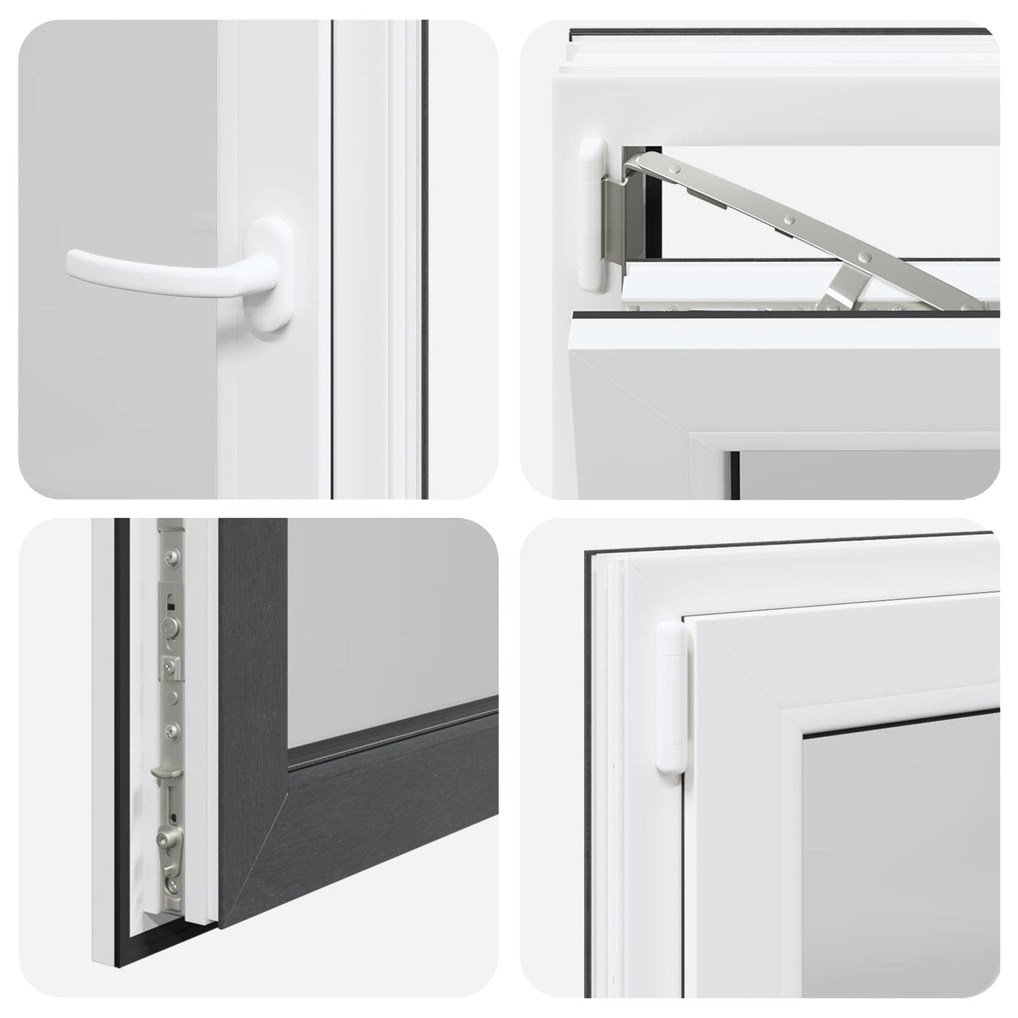 Okeno Do Suterénu Risor 50 X 50 Cm Pvc A Sklo Antracitová