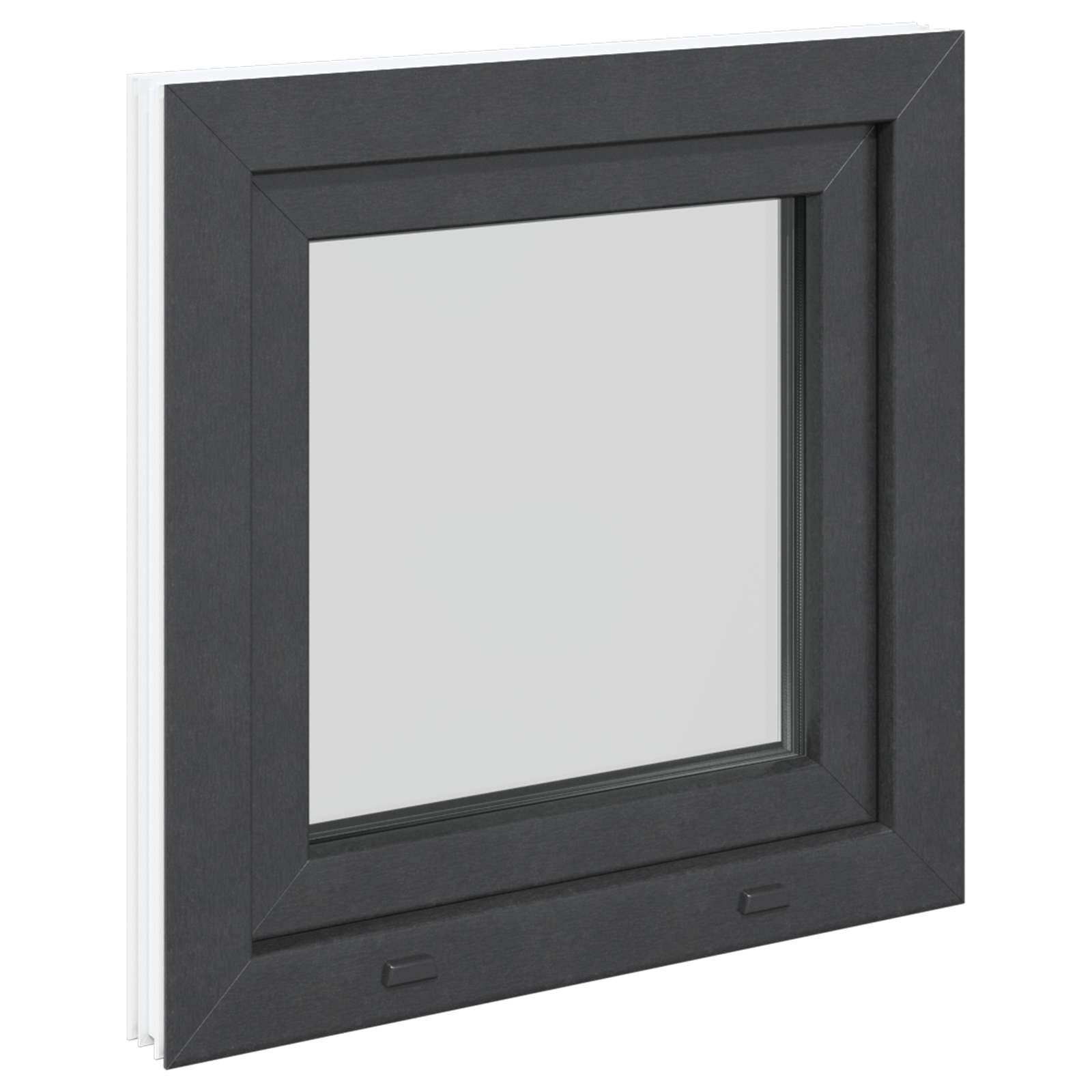 Okeno Do Suterénu Risor 50 X 50 Cm Pvc A Sklo Antracitová
