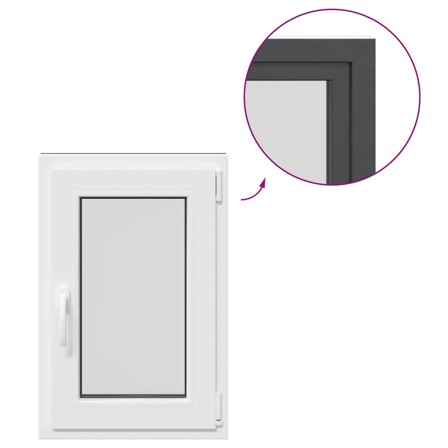 Okeno Do Suterénu Risor 50 X 75 Cm Pvc A Sklo Antracitová