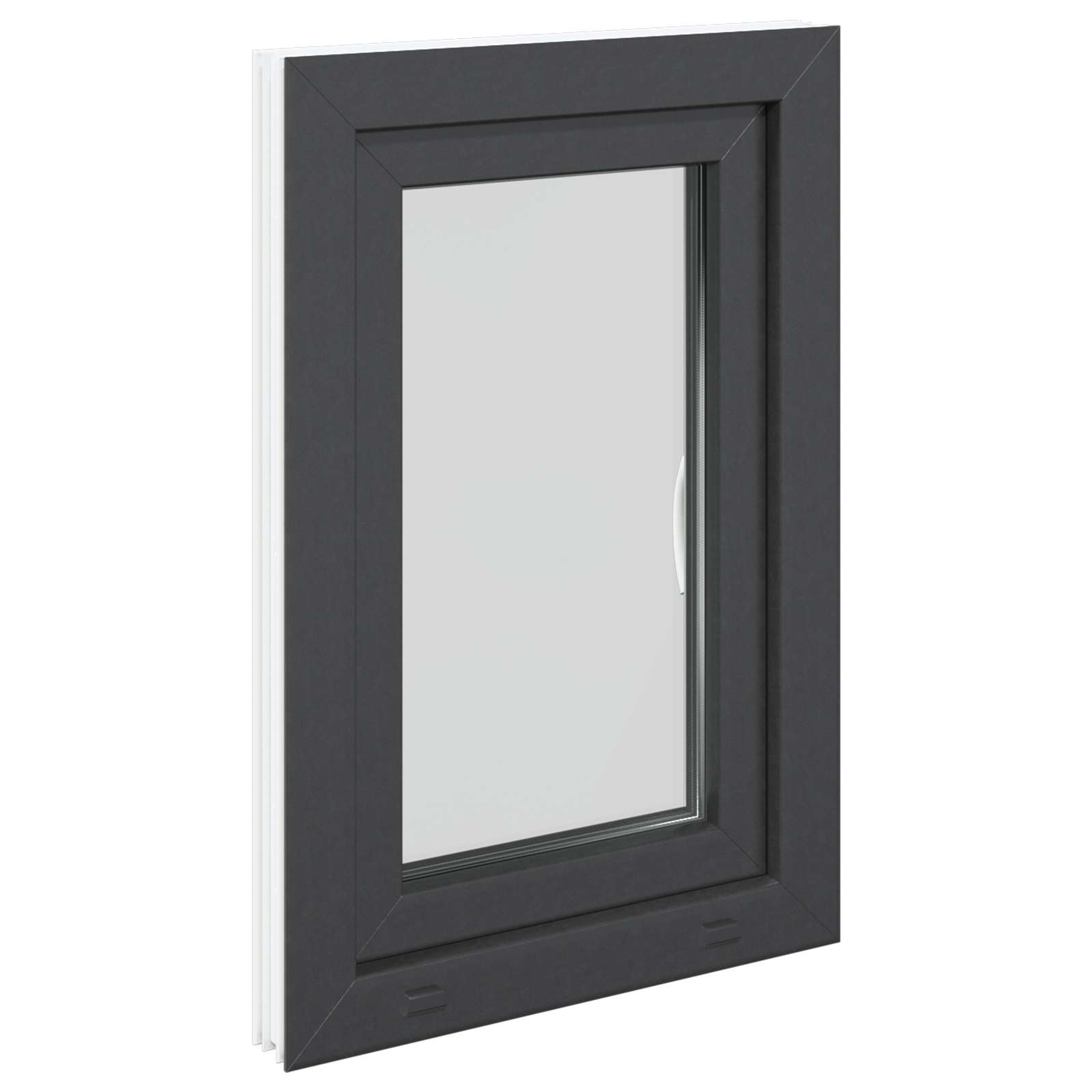 Okeno Do Suterénu Risor 50 X 75 Cm Pvc A Sklo Antracitová