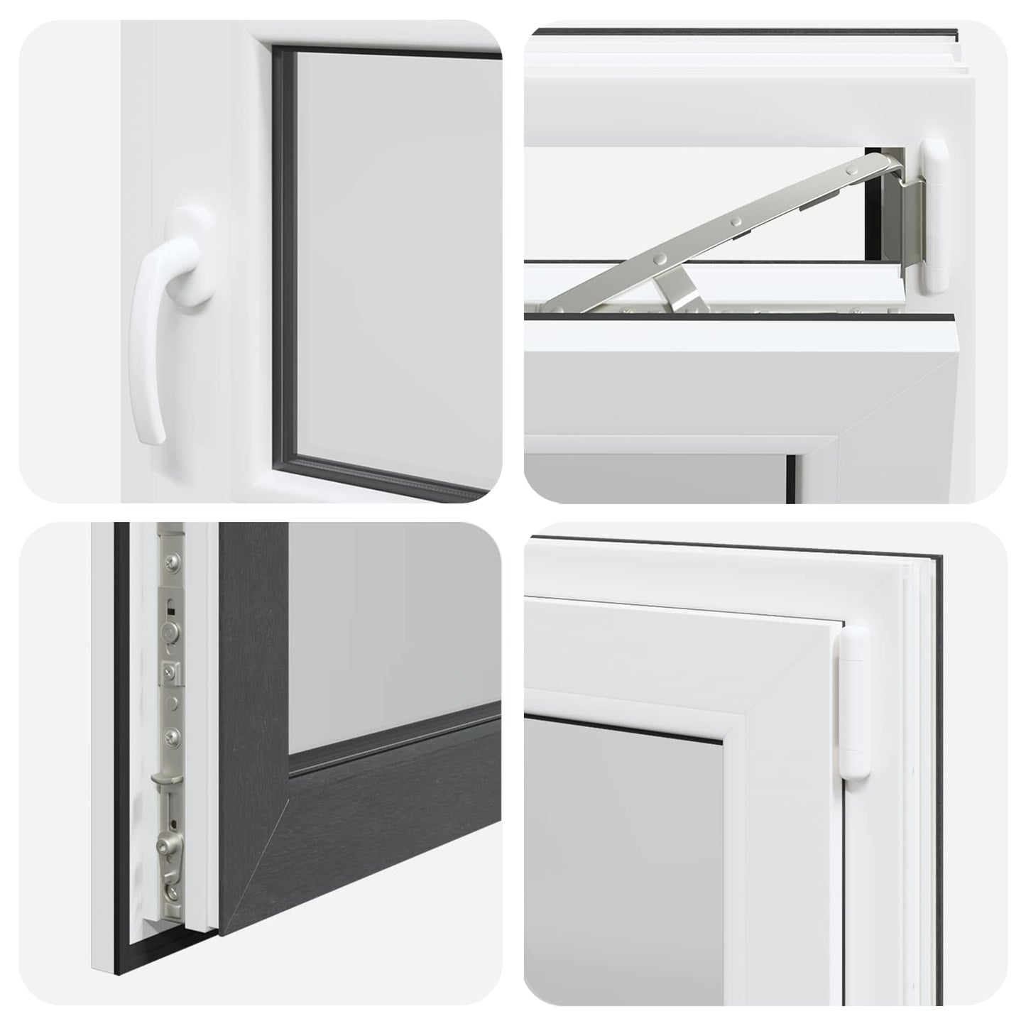 Okeno Do Suterénu Risor 60 X 60 Cm Pvc A Sklo Antracitová