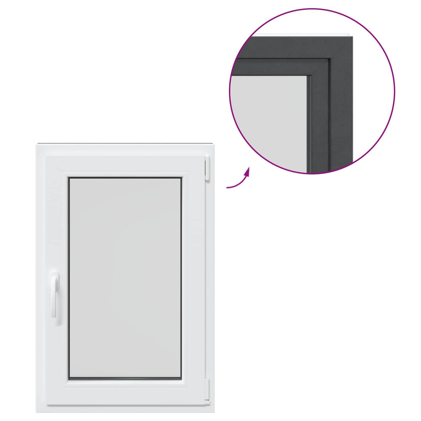 Okeno Do Suterénu Risor 60 X 80 Cm Pvc A Sklo Antracitová