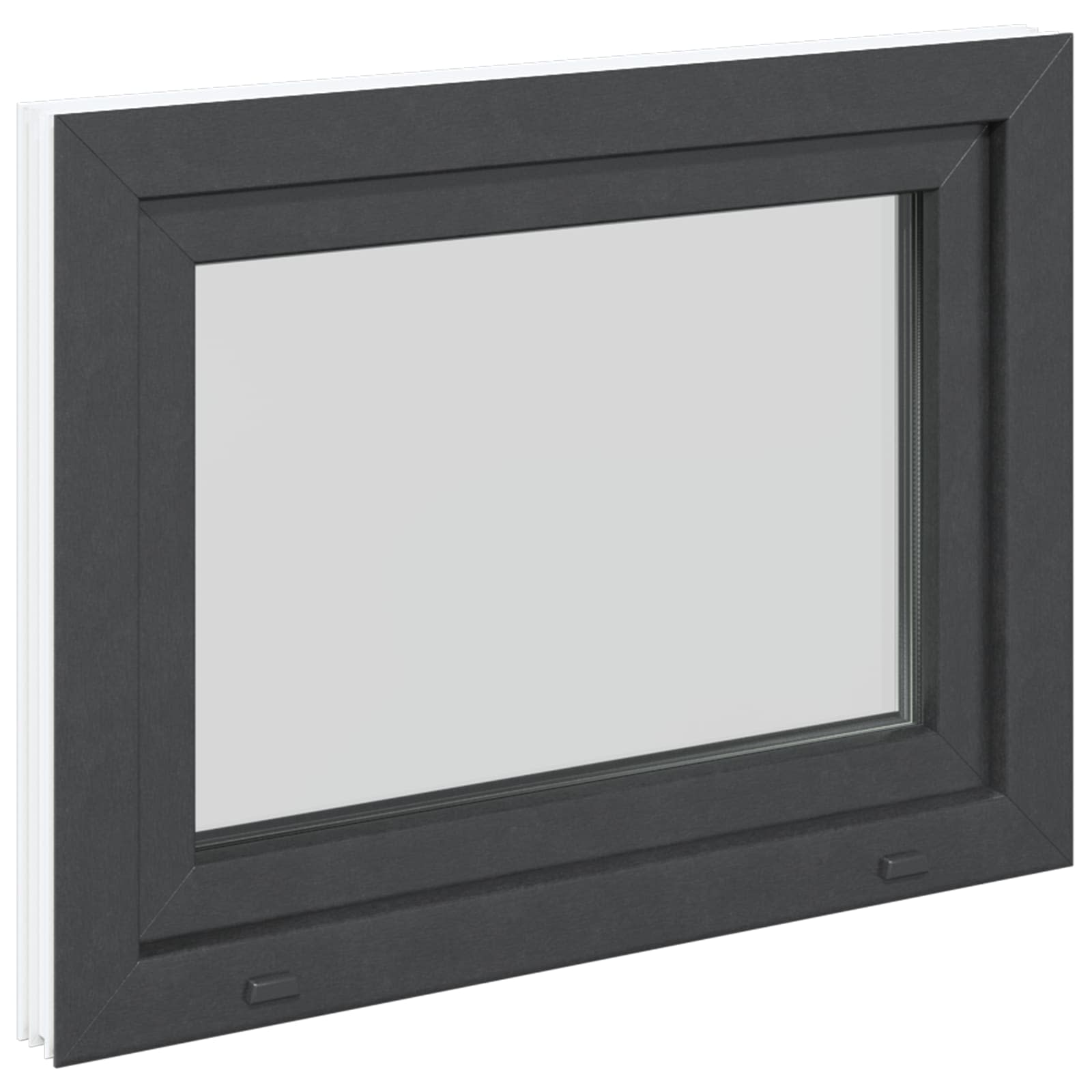 Okeno Do Suterénu Risor 80 X 50 Cm Pvc A Sklo Antracitová