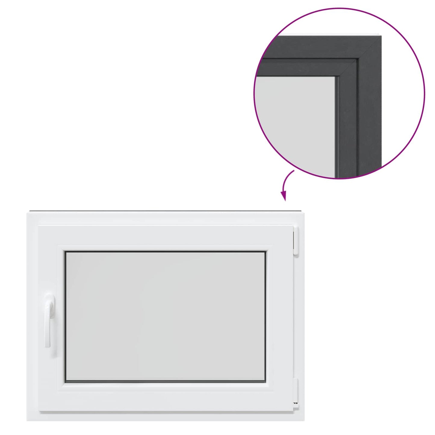 Okeno Do Suterénu Risor 80 X 50 Cm Pvc A Sklo Antracitová