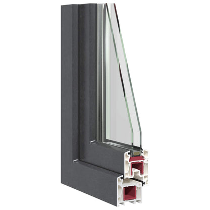 Okeno Do Suterénu Risor 80 X 50 Cm Pvc A Sklo Antracitová