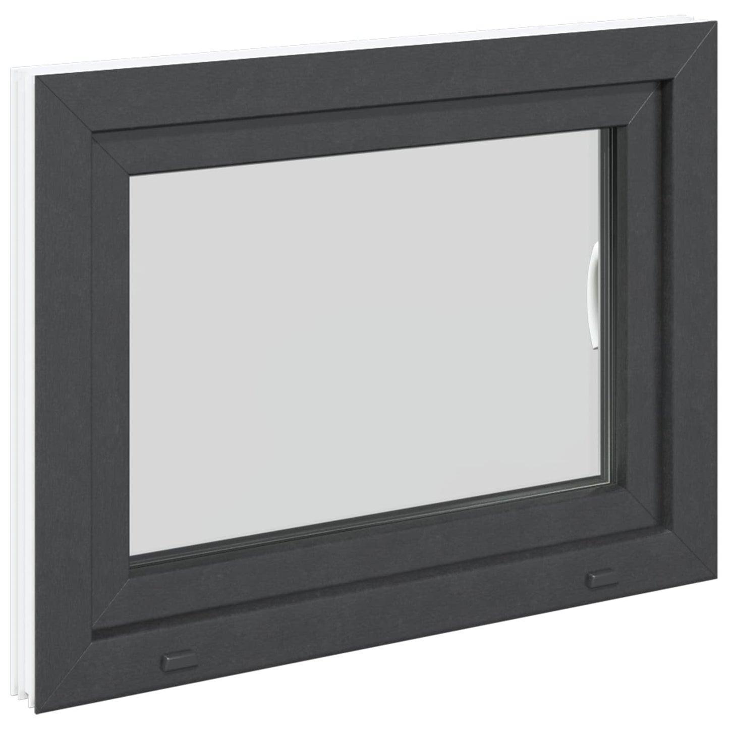 Okeno Do Suterénu Risor 80 X 50 Cm Pvc A Sklo Antracitová