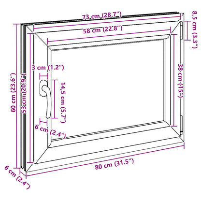 Okeno Do Suterénu Risor 80 X 50 Cm Pvc A Sklo Antracitová