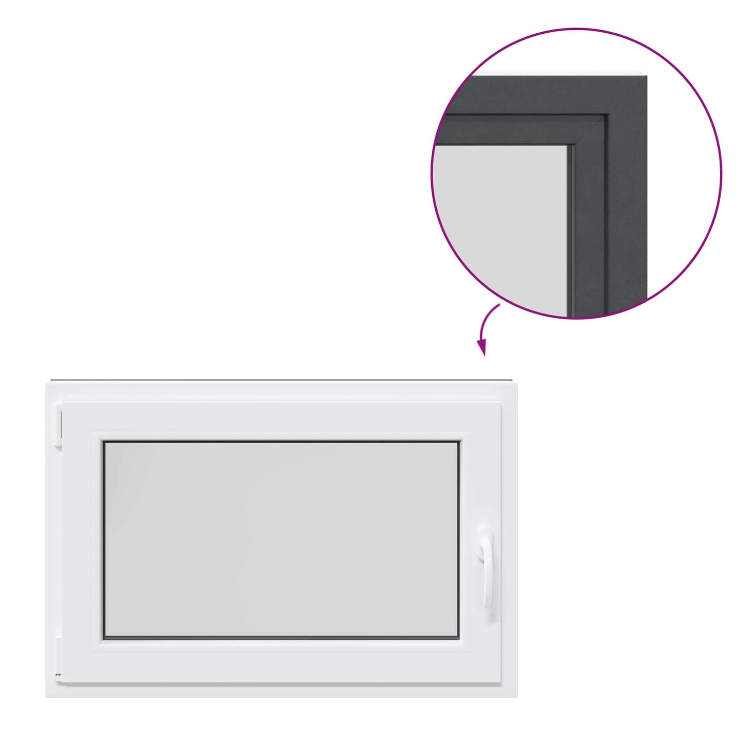 Okeno Do Suterénu Risor 90 X 70 Cm Pvc A Sklo Antracitová