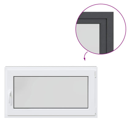 Okeno Do Suterénu Risor 110 X 50 Cm Pvc A Sklo Antracitová