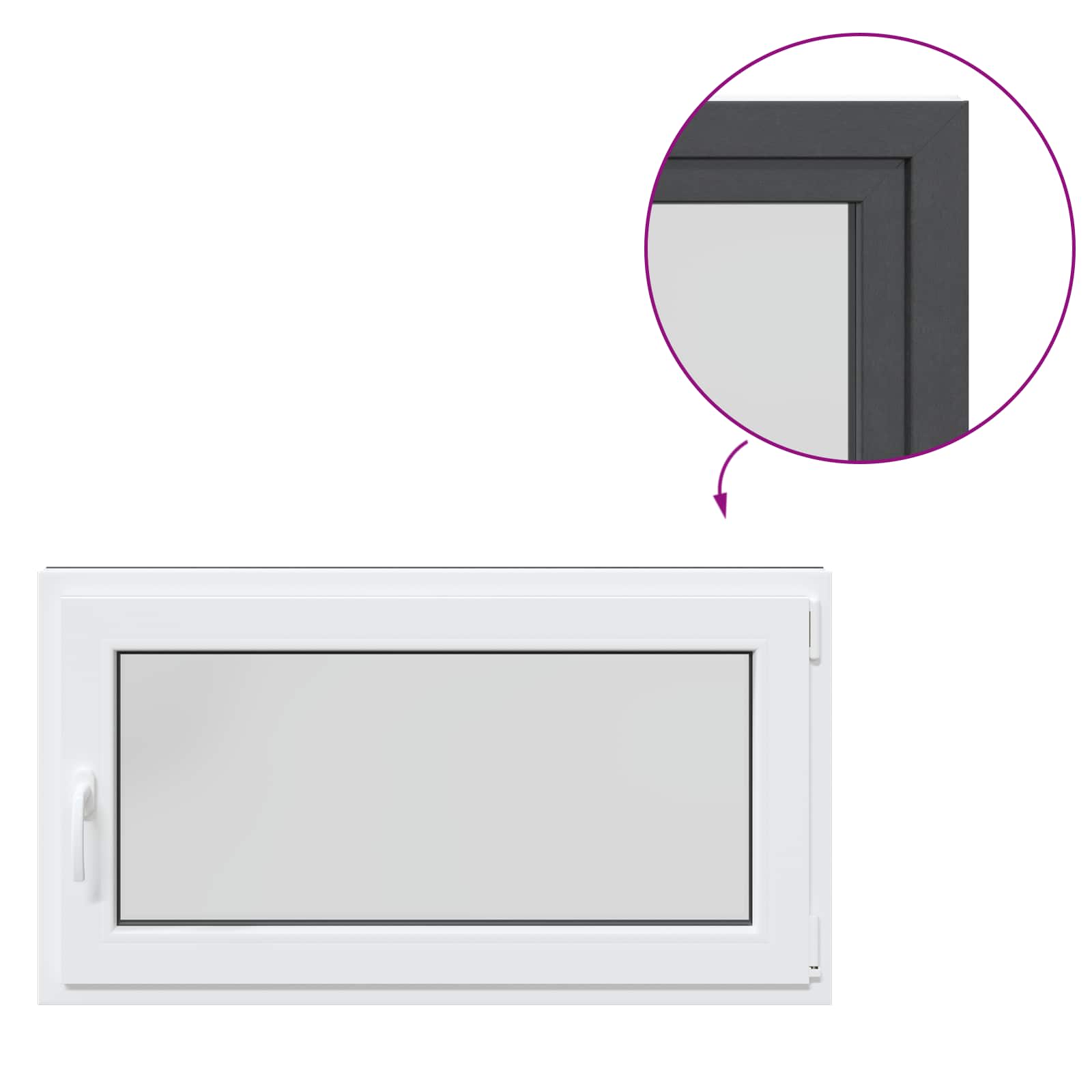 Okeno Do Suterénu Risor 110 X 60 Cm Pvc A Sklo Antracitová
