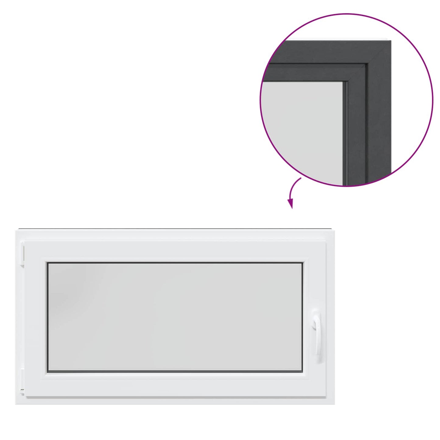Okeno Do Suterénu Risor 110 X 60 Cm Pvc A Sklo Antracitová