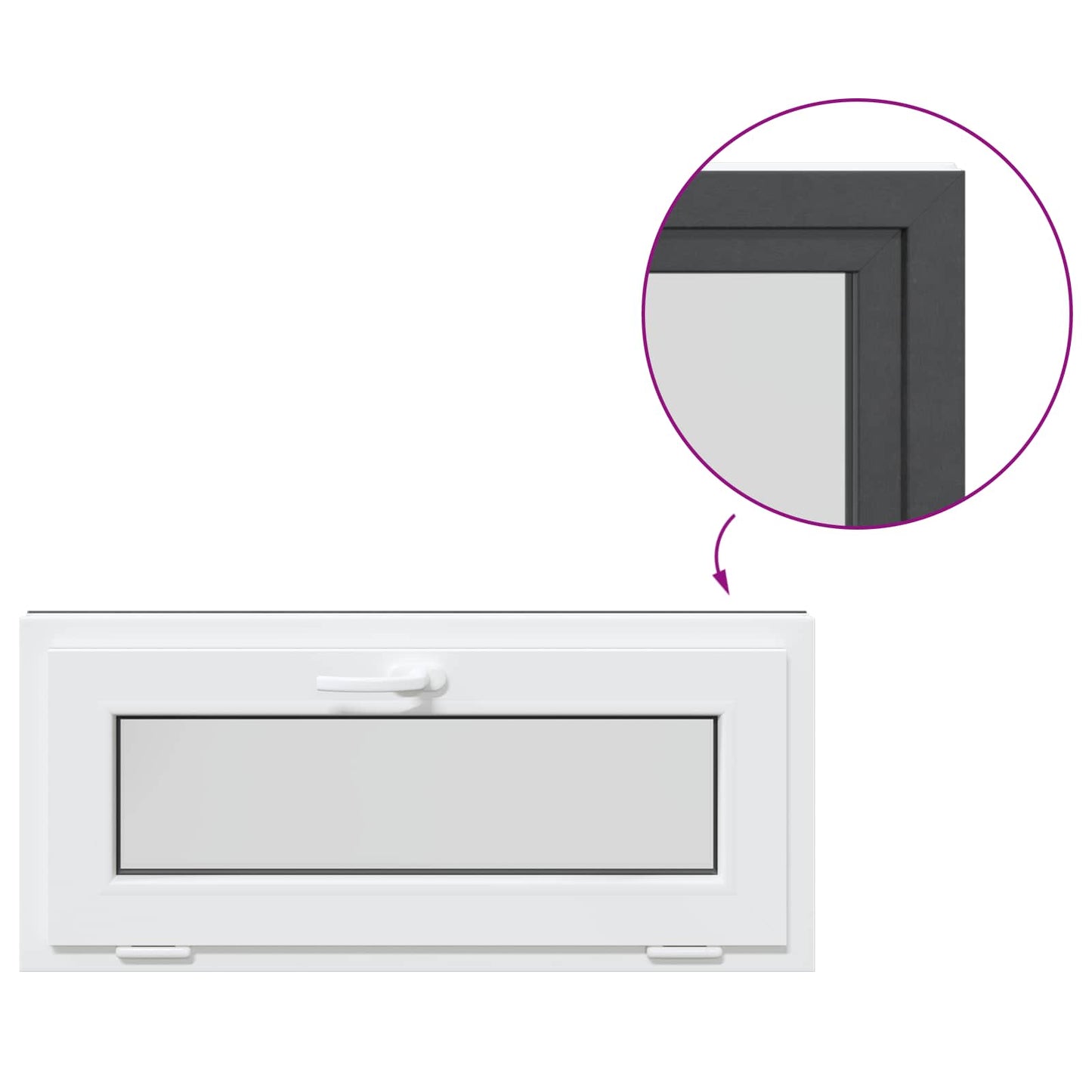 Okeno Do Suterénu Risor 90 X 40 Cm Pvc A Sklo Antracitová