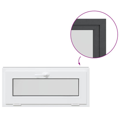 Okeno Do Suterénu Risor 90 X 40 Cm Pvc A Sklo Antracitová