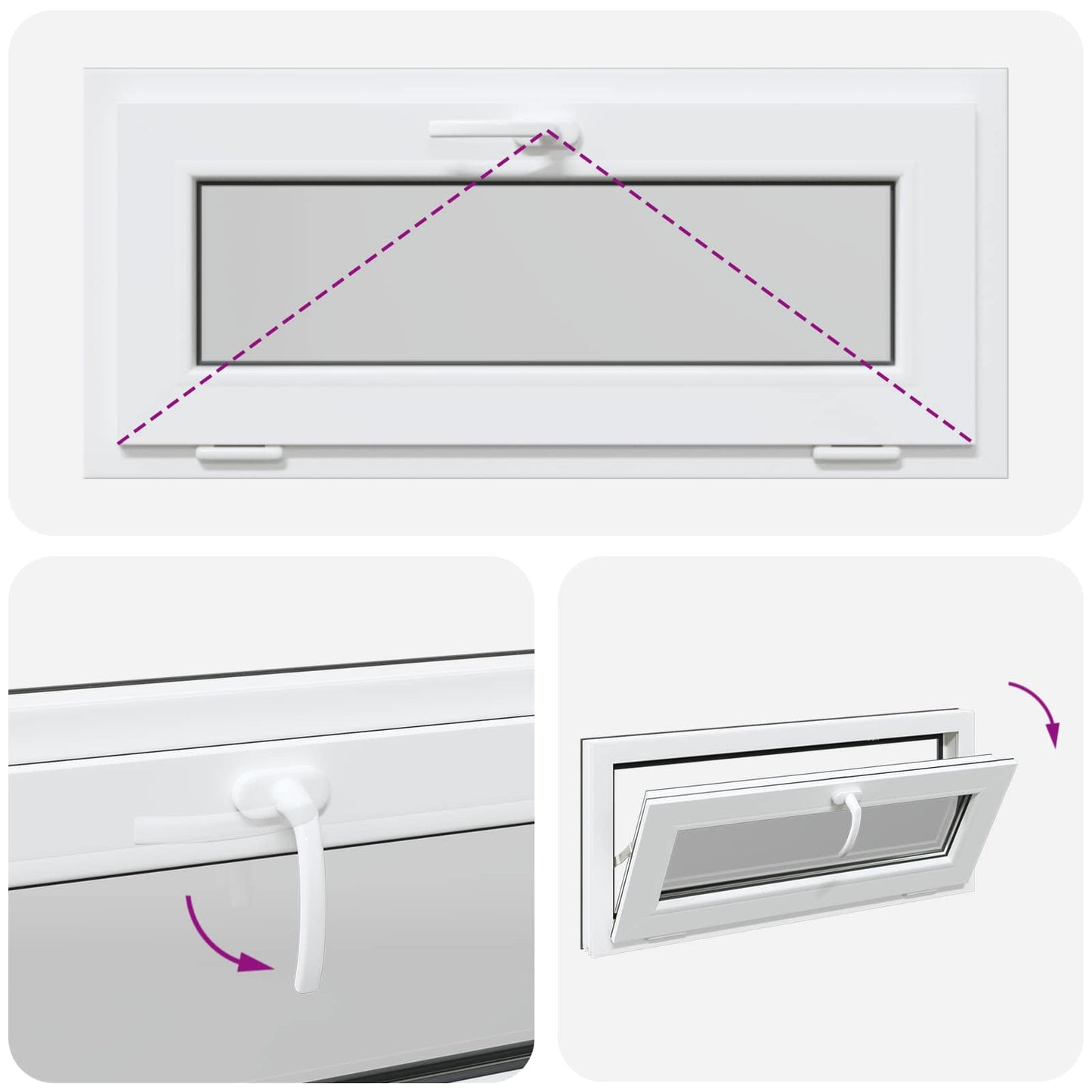 Okeno Do Suterénu Risor 90 X 40 Cm Pvc A Sklo Antracitová