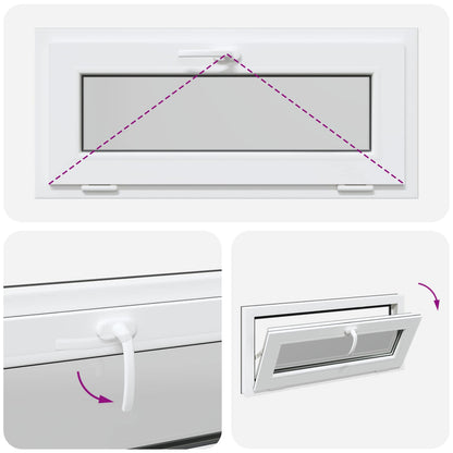 Okeno Do Suterénu Risor 90 X 40 Cm Pvc A Sklo Antracitová