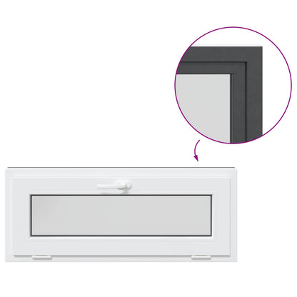 Okeno Do Suterénu Risor 100 X 40 Cm Pvc A Sklo Antracitová