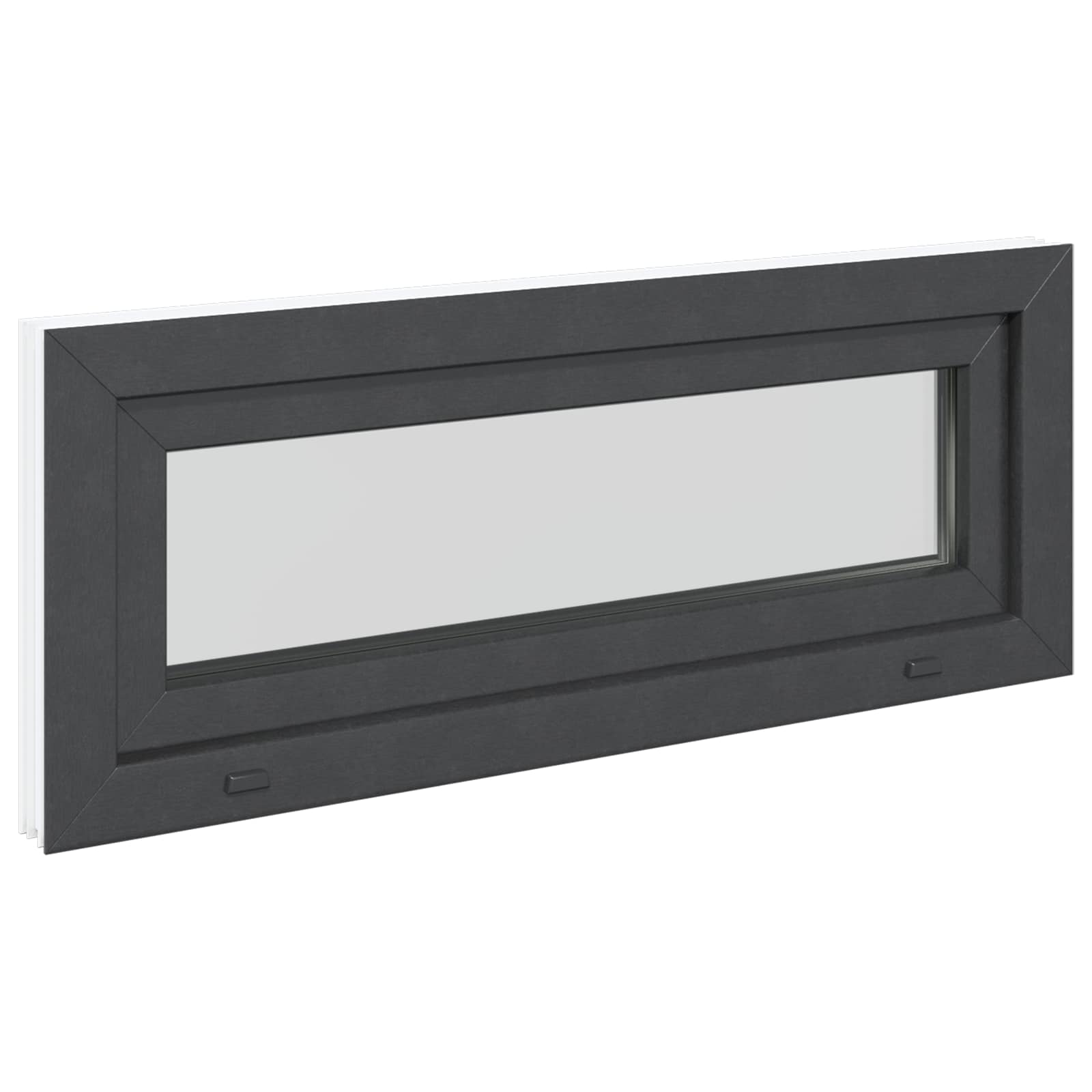 Okeno Do Suterénu Risor 100 X 40 Cm Pvc A Sklo Antracitová