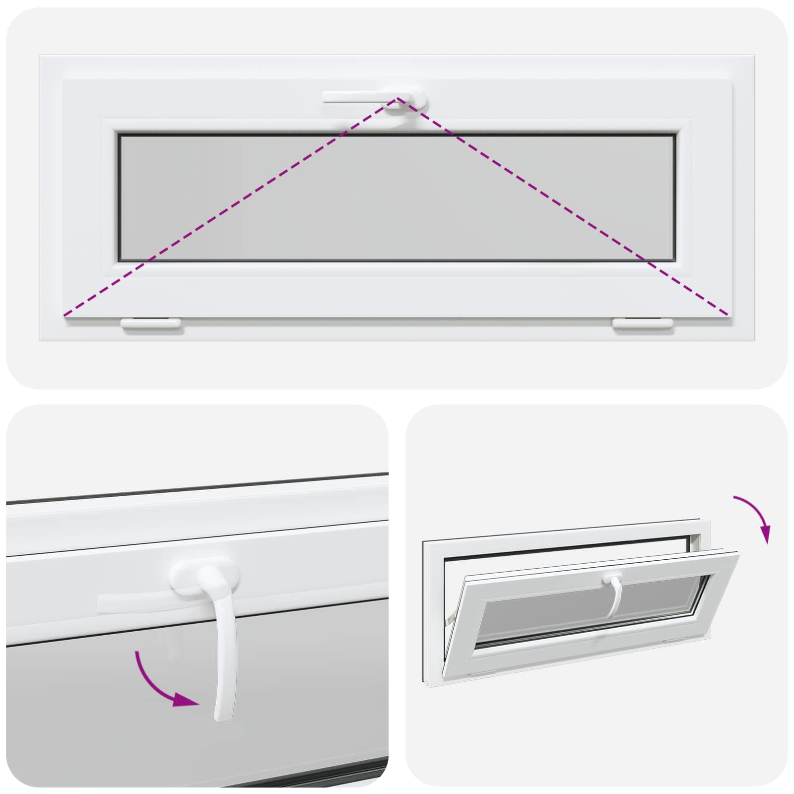 Okeno Do Suterénu Risor 100 X 40 Cm Pvc A Sklo Antracitová