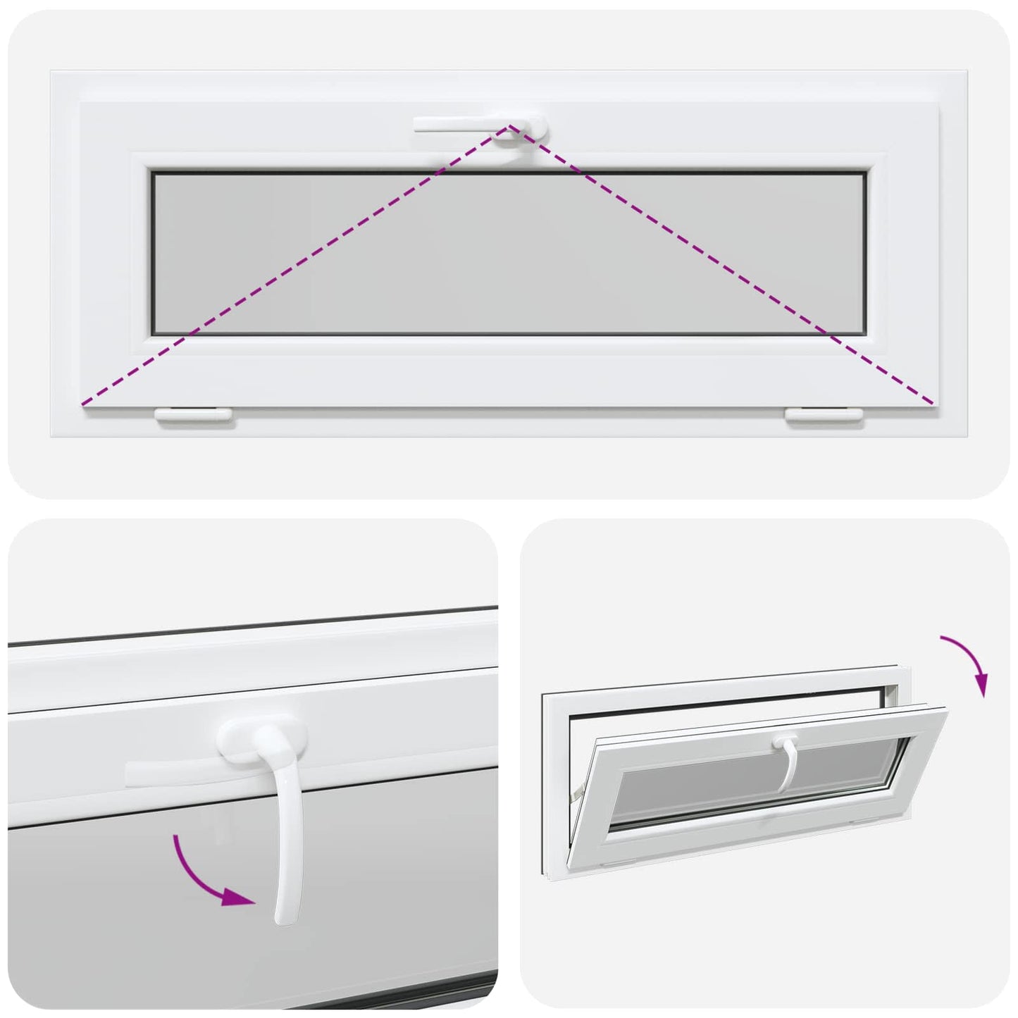 Okeno Do Suterénu Risor 110 X 40 Cm Pvc A Sklo Antracitová