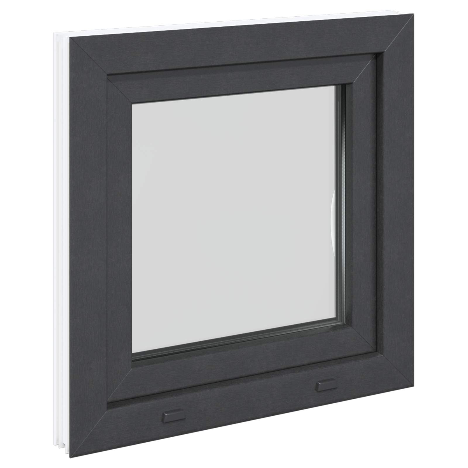 Okeno Do Suterénu Risor 50 X 50 Cm Pvc A Sklo Antracitová