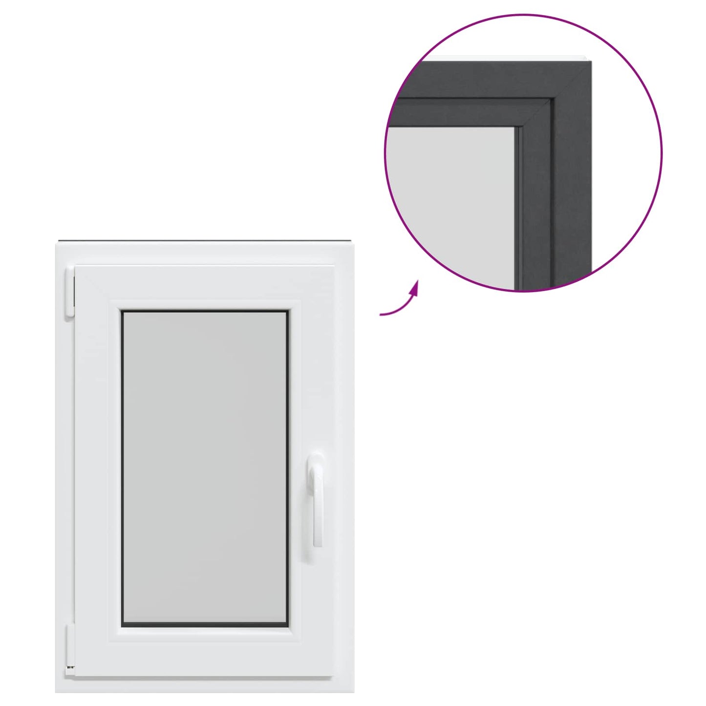 Okeno Do Suterénu Risor 50 X 75 Cm Pvc A Sklo Antracitová
