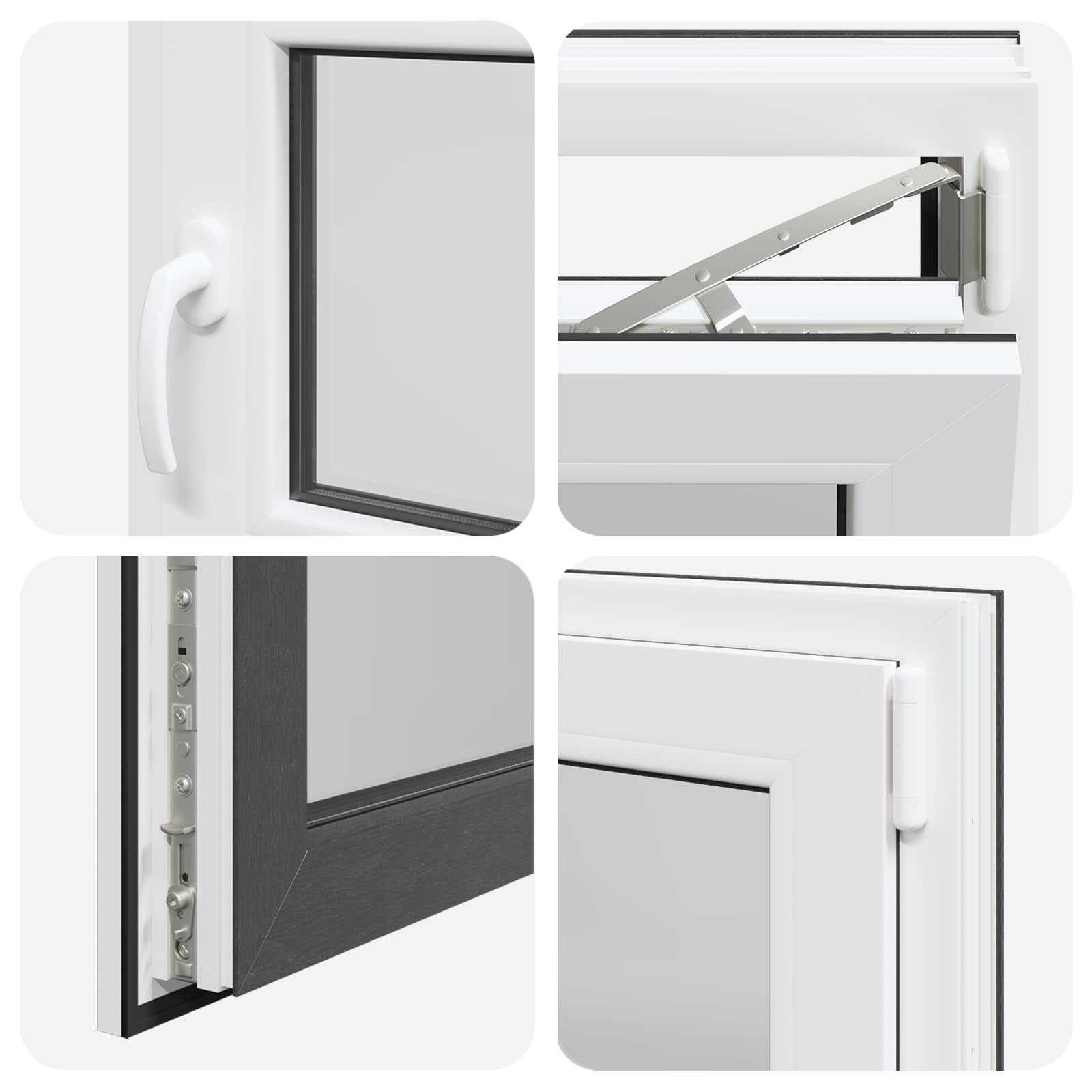 Okeno Do Suterénu Risor 60 X 60 Cm Pvc A Sklo Antracitová