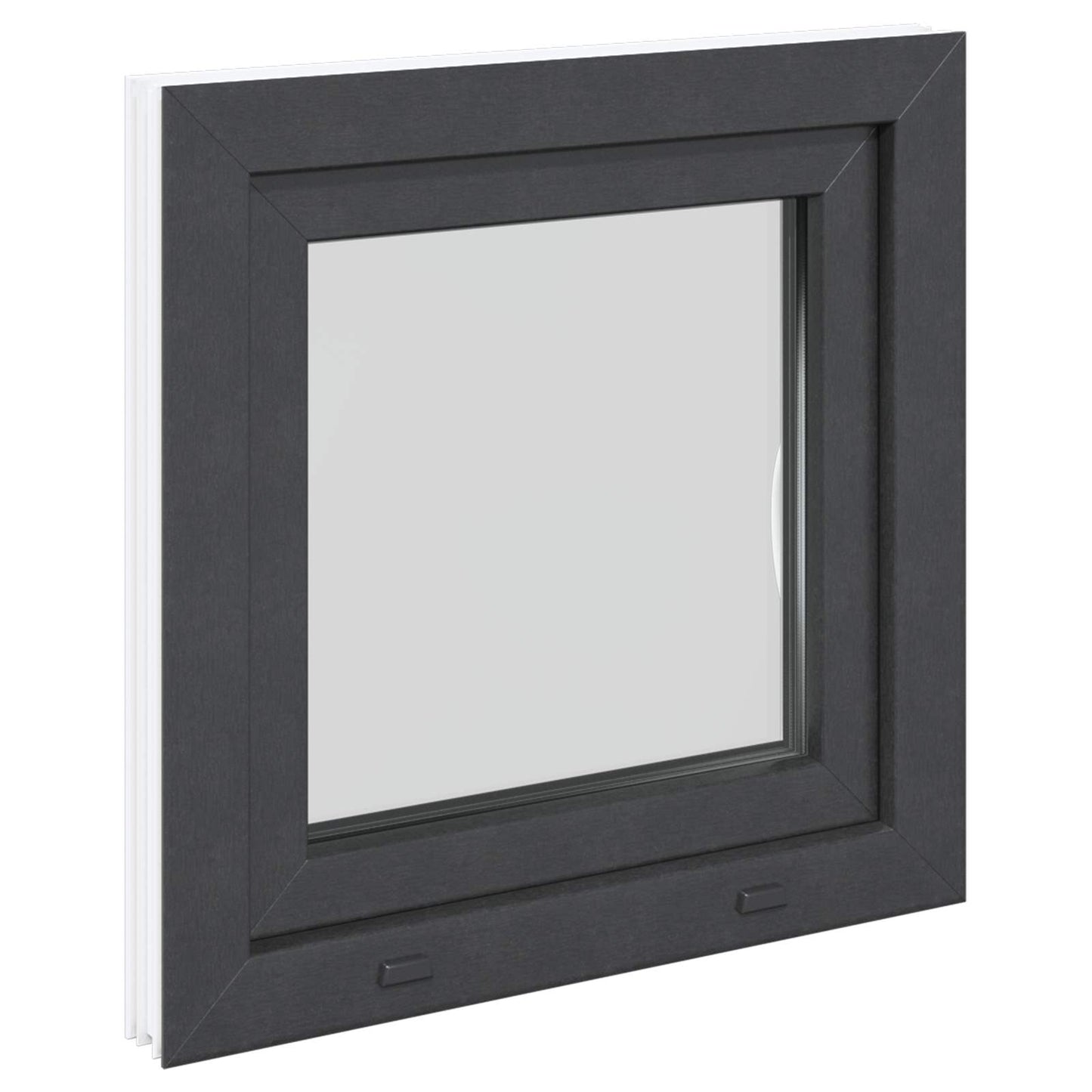 Okeno Do Suterénu Risor 60 X 60 Cm Pvc A Sklo Antracitová