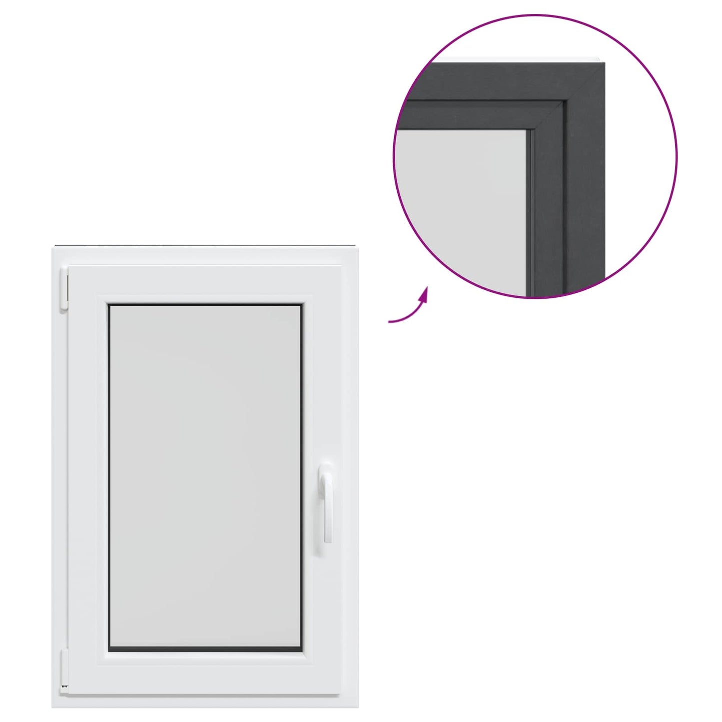 Okeno Do Suterénu Risor 60 X 100 Cm Pvc A Sklo Antracitová