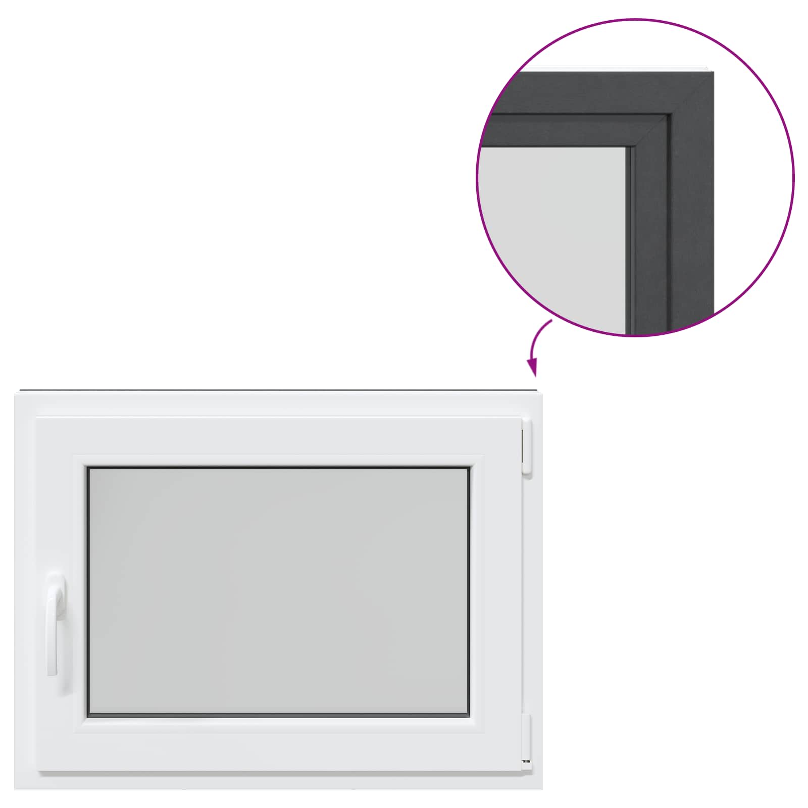 Okeno Do Suterénu Risor 60 X 100 Cm Pvc A Sklo Antracitová