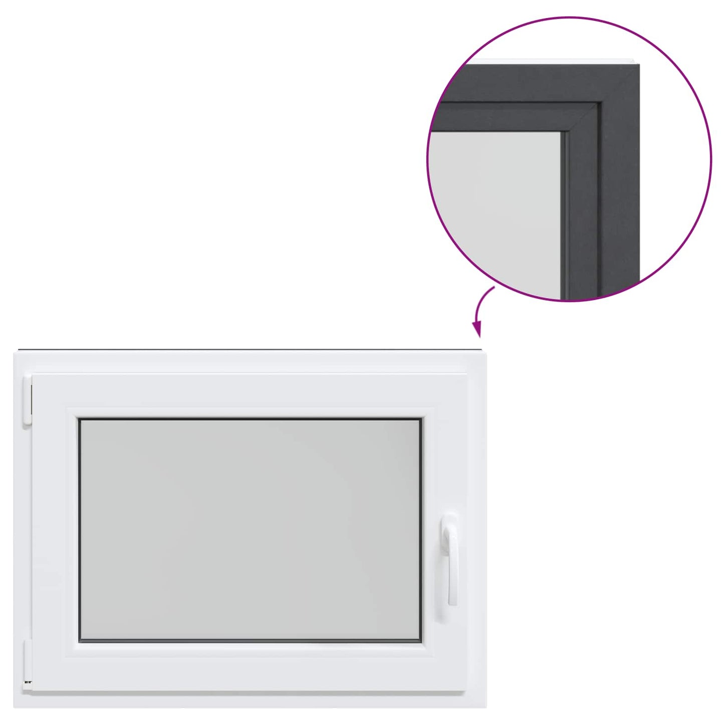 Okeno Do Suterénu Risor 80 X 70 Cm Pvc A Sklo Antracitová
