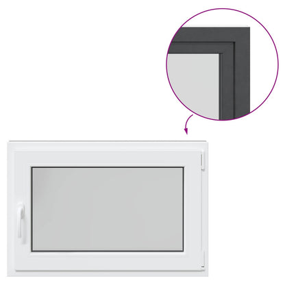 Okeno Do Suterénu Risor 80 X 70 Cm Pvc A Sklo Antracitová