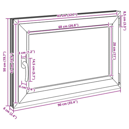 Okeno Do Suterénu Risor 80 X 70 Cm Pvc A Sklo Antracitová