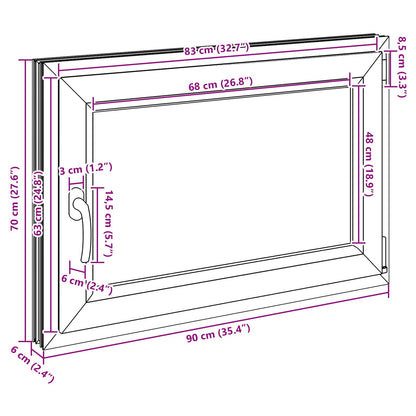Okeno Do Suterénu Risor 90 X 60 Cm Pvc A Sklo Antracitová