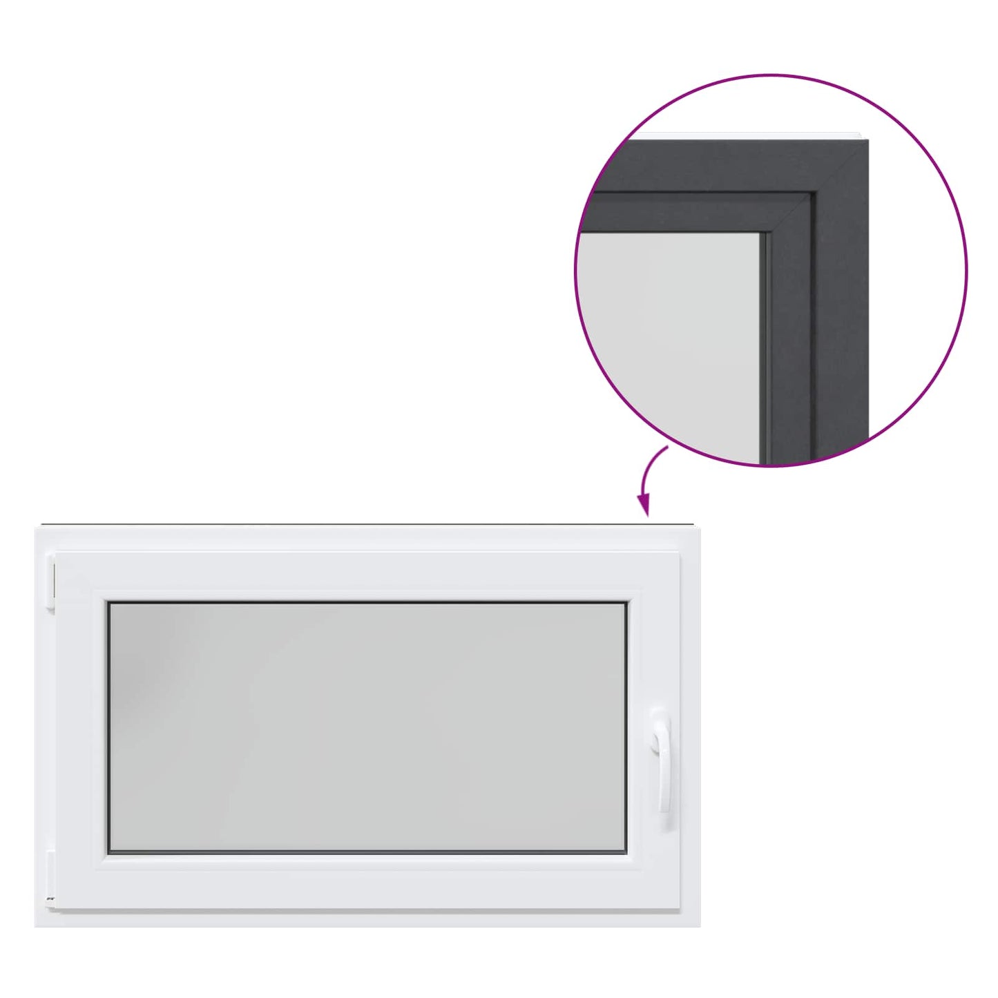 Okeno Do Suterénu Risor 100 X 50 Cm Pvc A Sklo Antracitová