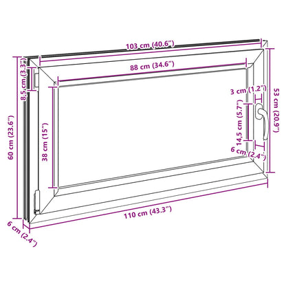 Okeno Do Suterénu Risor 110 X 60 Cm Pvc A Sklo Antracitová