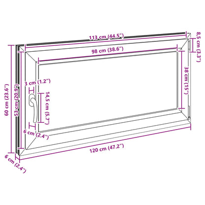 Okeno Do Suterénu Risor 120 X 60 Cm Pvc A Sklo Antracitová