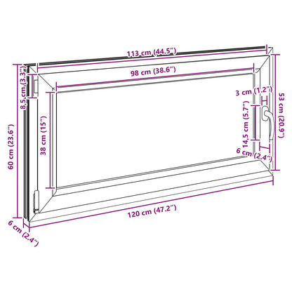 Okeno Do Suterénu Risor 120 X 60 Cm Pvc A Sklo Antracitová