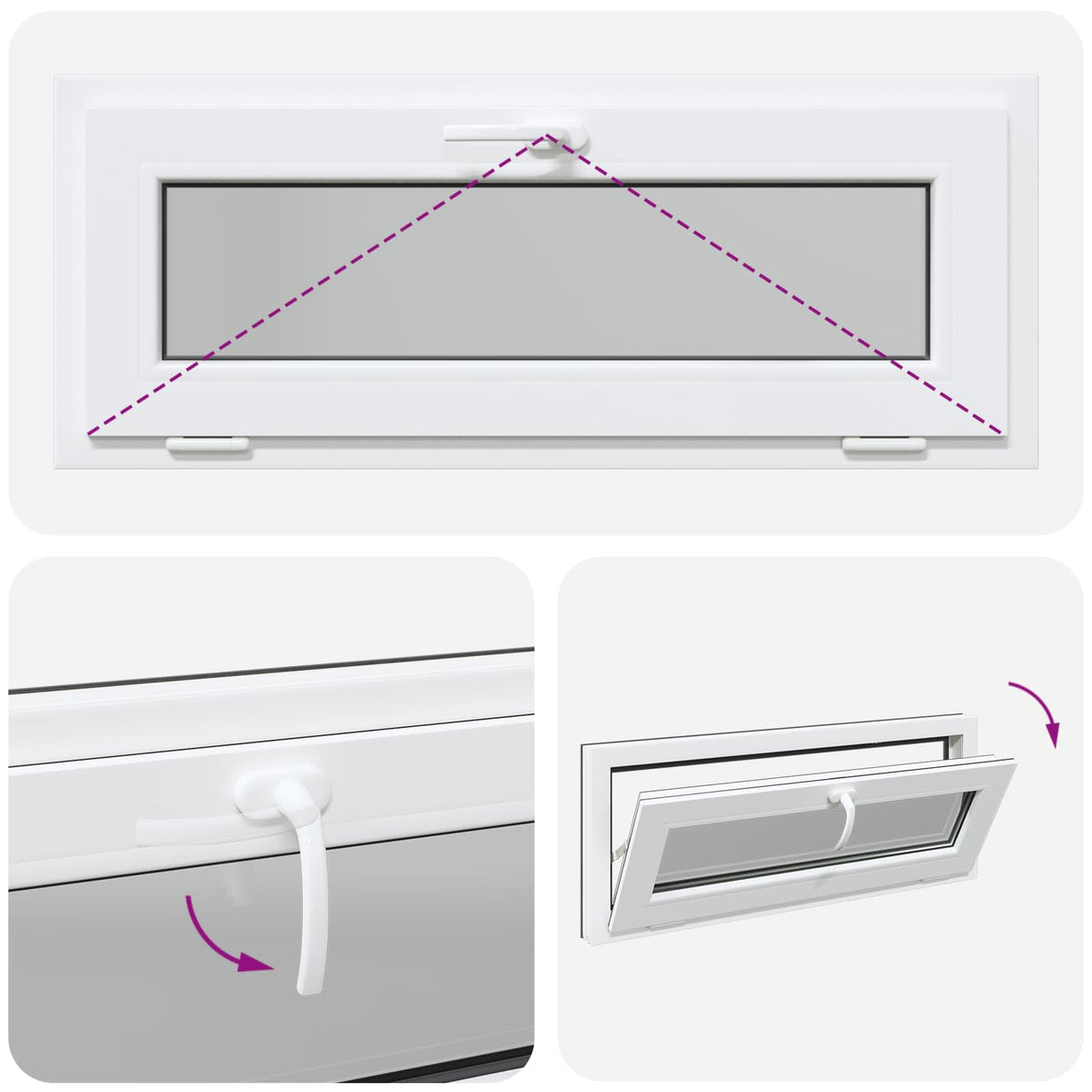 Okeno Do Suterénu Risor 100 X 40 Cm Pvc A Sklo Antracitová