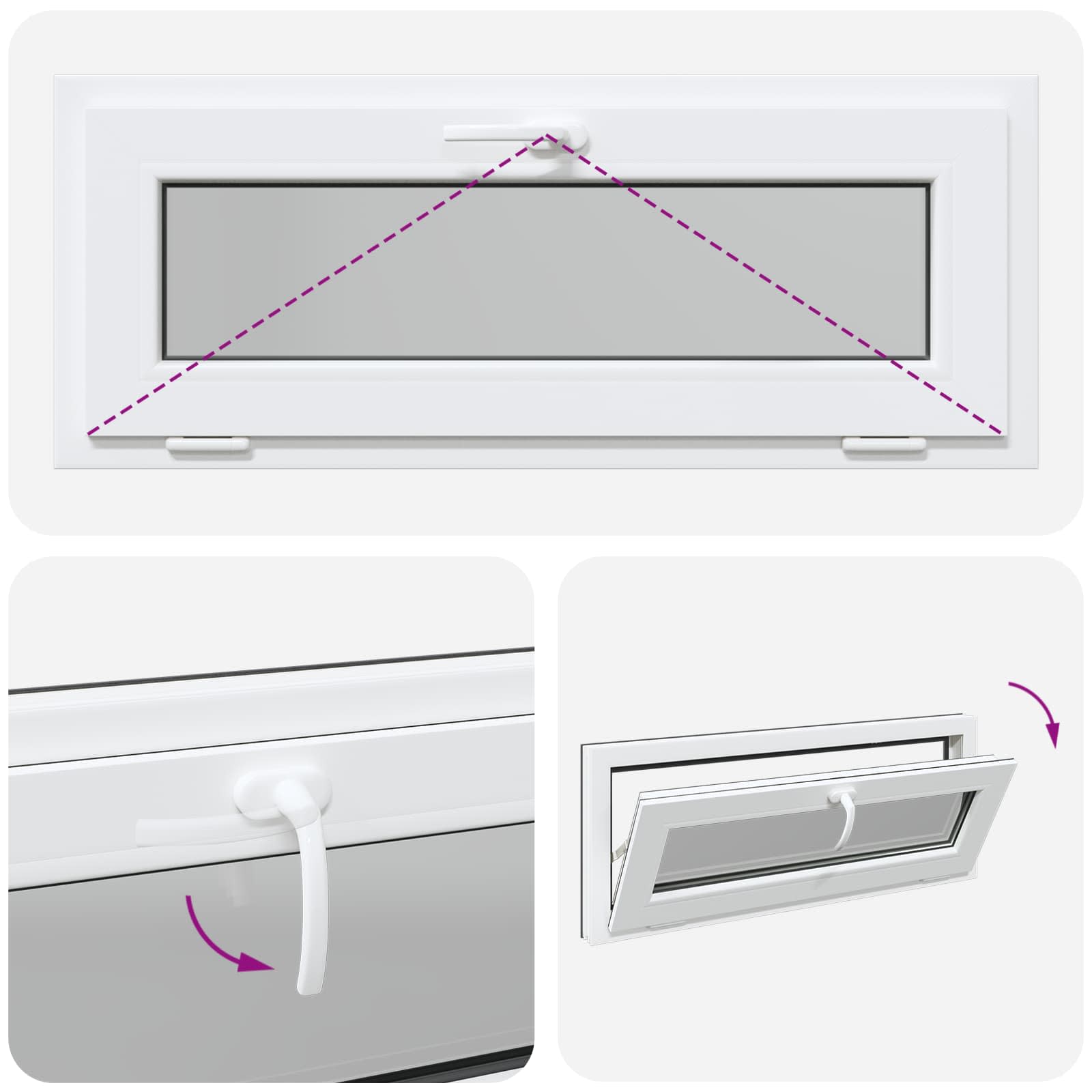 Okeno Do Suterénu Risor 110 X 40 Cm Pvc A Sklo Antracitová