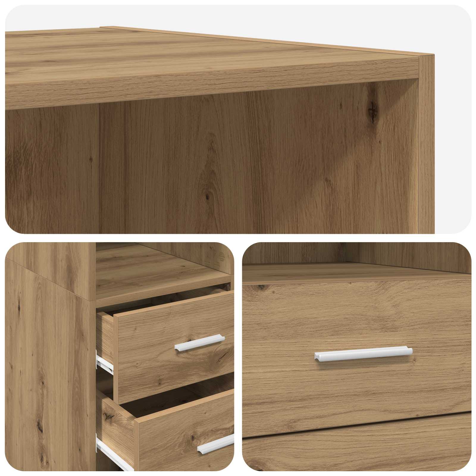 Knihovna Dub Artisan 30 X 42,4 X 185,2 Cm