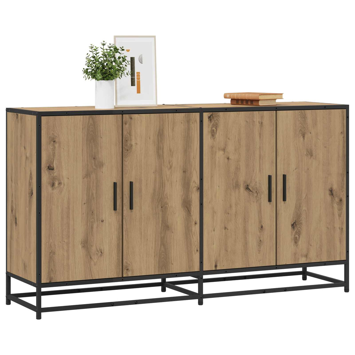 Servírovací Skříň Dub Artisan 134 X 35 X 76 Cm Kompozitní Dřevo