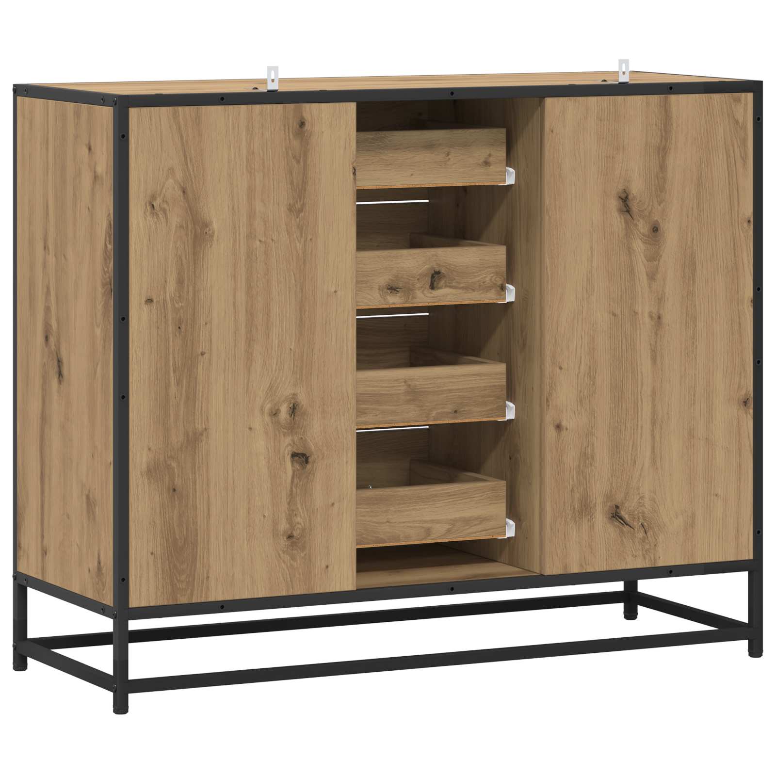 Servírovací Skříň Dub Artisan 92 X 35 X 76 Cm Kompozitní Dřevo