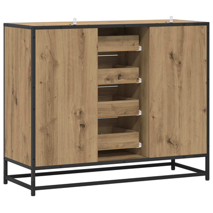 Servírovací Skříň Dub Artisan 92 X 35 X 76 Cm Kompozitní Dřevo