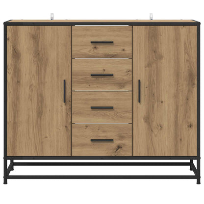 Servírovací Skříň Dub Artisan 92 X 35 X 76 Cm Kompozitní Dřevo