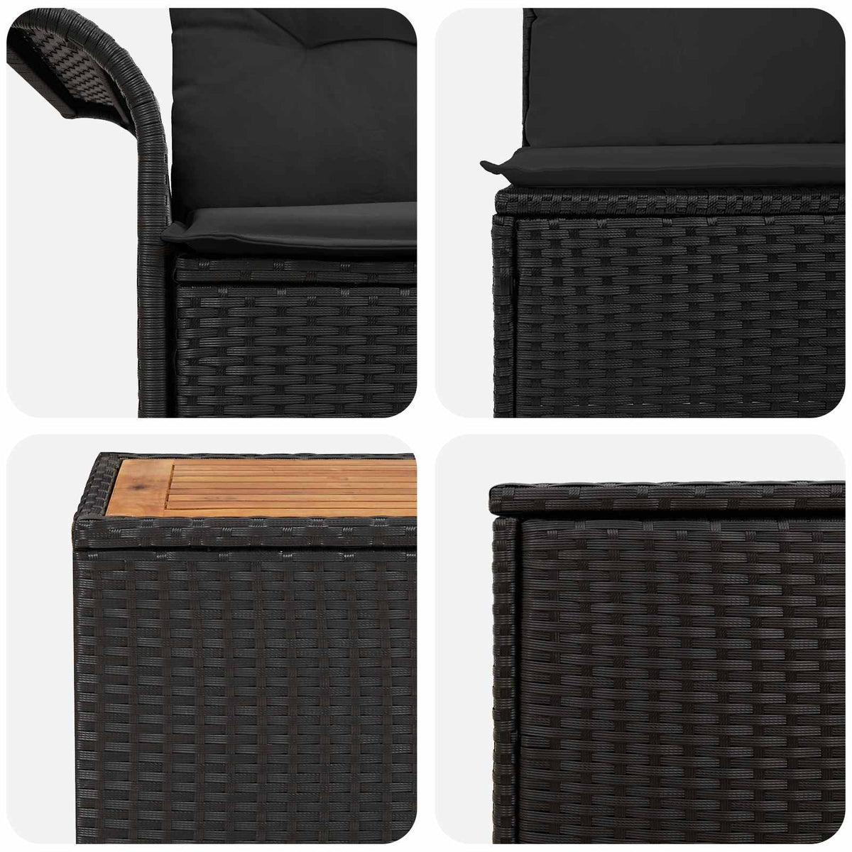 Set Pohovek 6 Ks Poly Ratan A Ocel