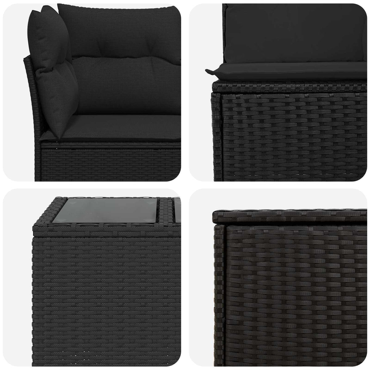 Set Pohovek 6 Ks Poly Ratan A Ocel