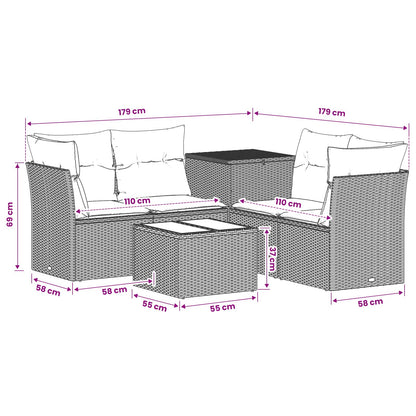 Set Pohovek 6 Ks Poly Ratan A Ocel