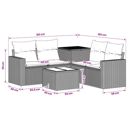 Set Pohovek 6 Ks Poly Ratan A Ocel