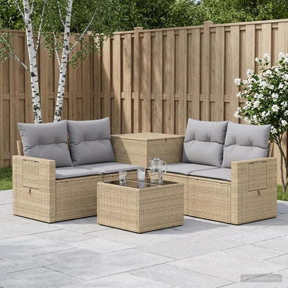 Set Pohovek 6 Ks Poly Ratan A Ocel